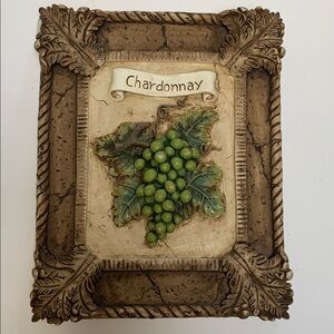 Decorative Chardonnay Grape Wall Plaque